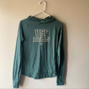 ✨3 for $20 USF Champion Light Green Long Sleeve Hooded Tshirt